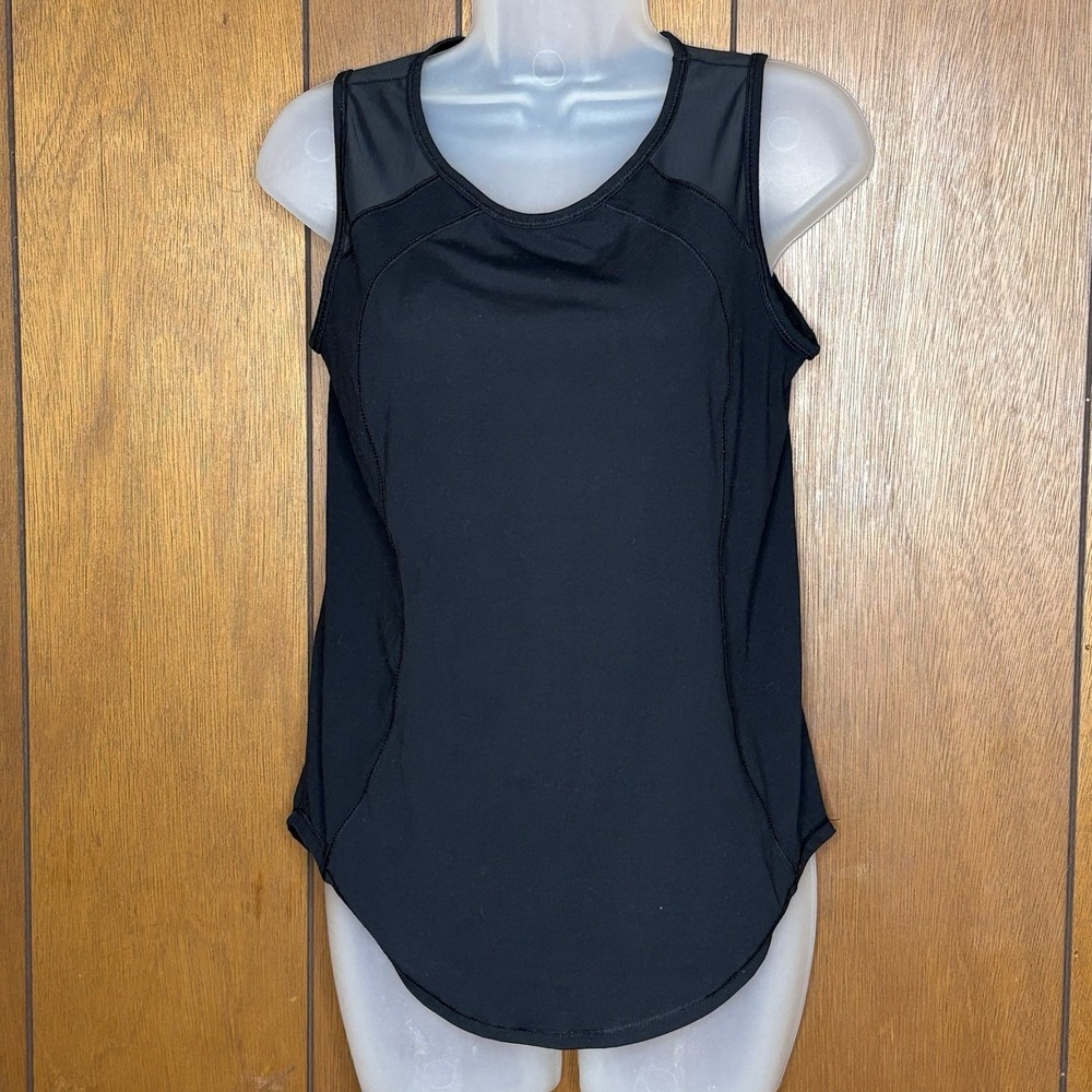 90 Degree Tank Top Women XS Black Athletic Mesh Racerback Workout‎ Gym  Running